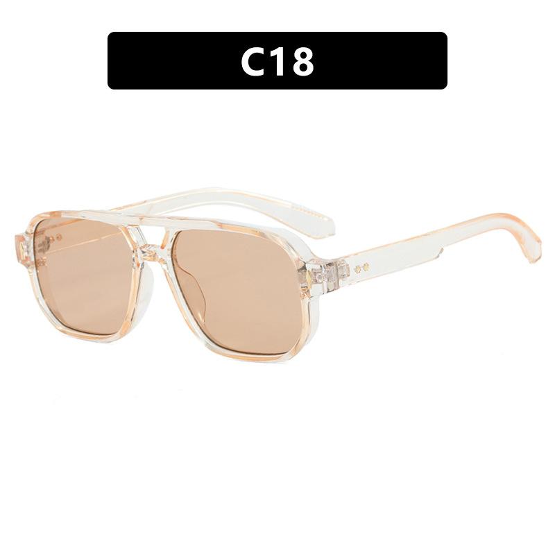 Brand Designer Luxury Big Frame Square Sunglasses Women For Men Vintage Punk Sun Glasses Rivet Popular Outdoor Shades Uv400