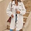 2025 Autumn and Winter New Fashion Lapel Casual Jacket Simple Loose Temperament Long Coat Women's Clothing