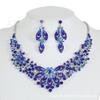 Dress Jewelry Necklace Earrings Two-Piece Set Colorful Flowers Bride Vintage Premium Design