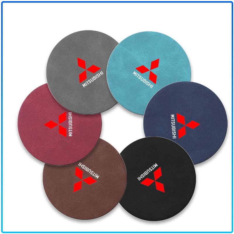 Car Nice Non-slip Water Coasters Insulation Pad Decorative Water Coaster sticker For Mitsubishi Lancer Lancer ASX Outlander 2 3 Pajero exzos Pajero 4