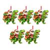 Santa Riding Dinosaur Ornament Funny Santa Claus Acrylic Hanging Decoration Novelty Dino Christmas Tree Ornament for Kids Boys Men