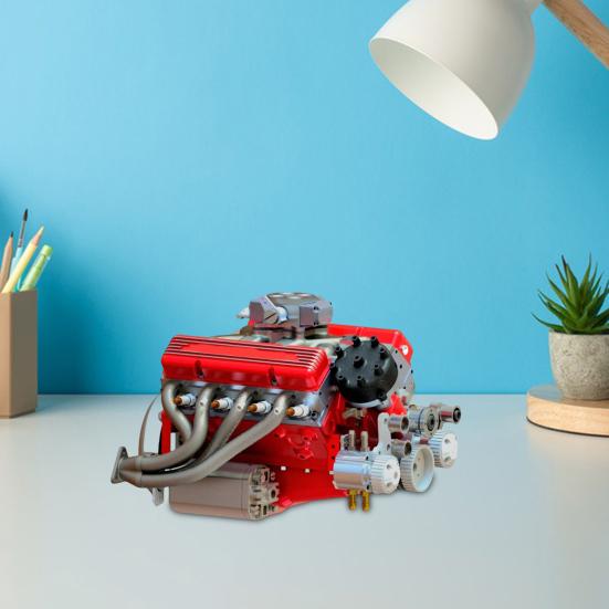 Модель двигателя V8 из смолы, статуэтка двигателя V8 Small-Block, миниатюрная фигурка двигателя V8, коллекционный подарок для взрослых автолюбителей