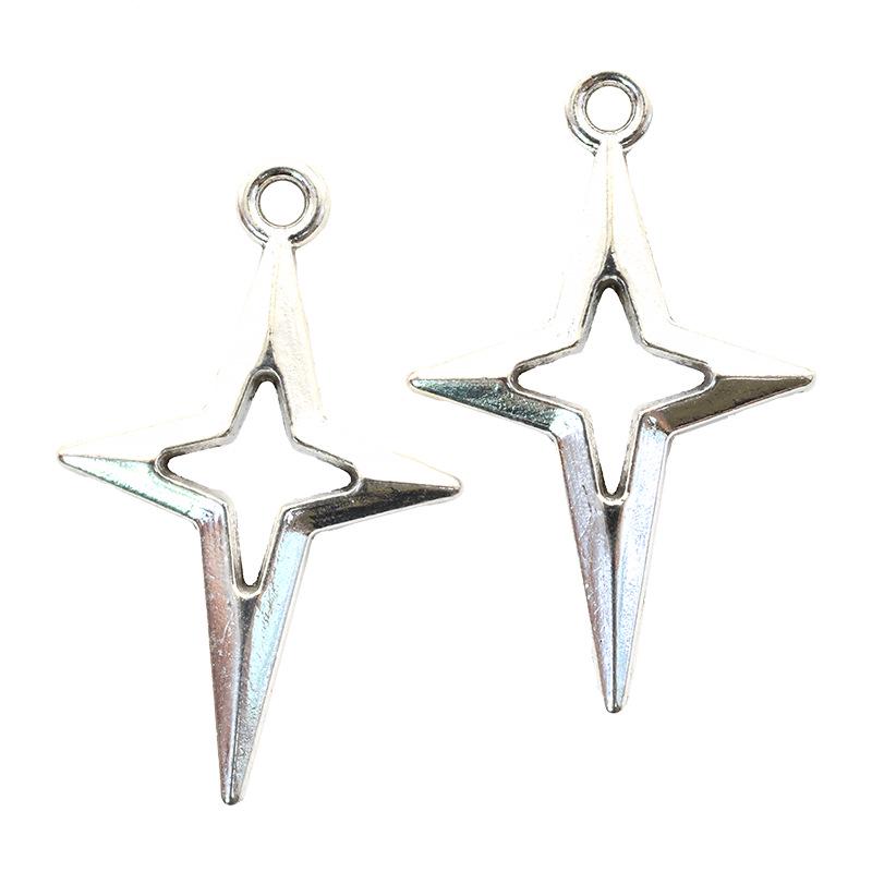 Аксессуары для ювелирных изделий из сплава своими руками: Подвески в виде полых звезд для браслетов, ожерелий и серег — доступны в двух размерах.