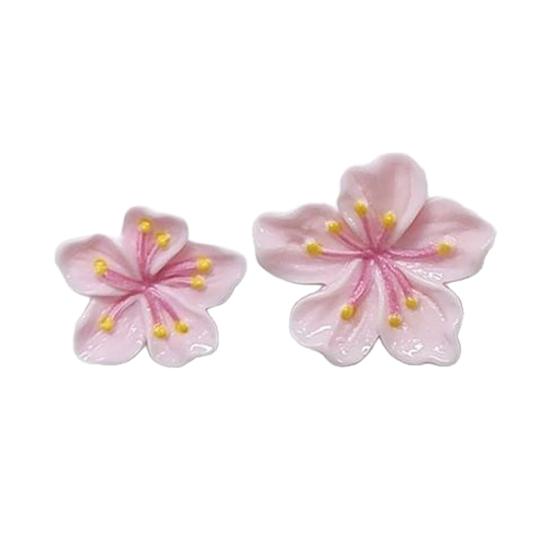 20Pcs Pink Cherry Blossom Refrigerator Magnet Photo Notes Holder Home Office Kitchen Whiteboard Locker Fridge Peach Flower Magnetic Decoration