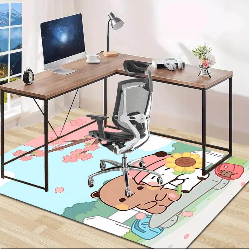 1pc Yier BuBu Bear1 Design Area Rug - Non-Slip, Soft & Cozy Floor Mat for Living Room, Bedroom, Office - Indoor/Outdoor Decorative Carpet