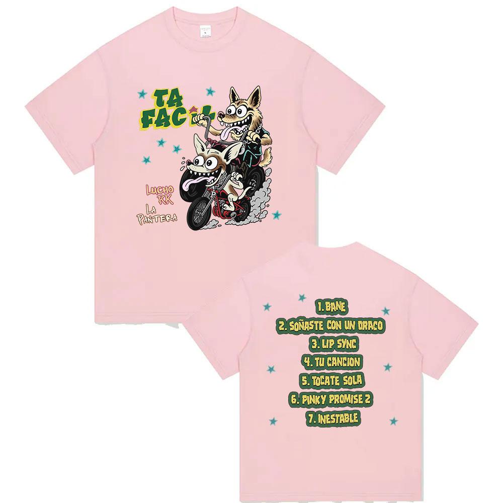 Rapper Ta Facil La Panter Lucho Rk Album 2026 Graphic T Shirt Mens Hip Hop Gothic Retro Cotton Short Sleeve Tshirts Streetwear