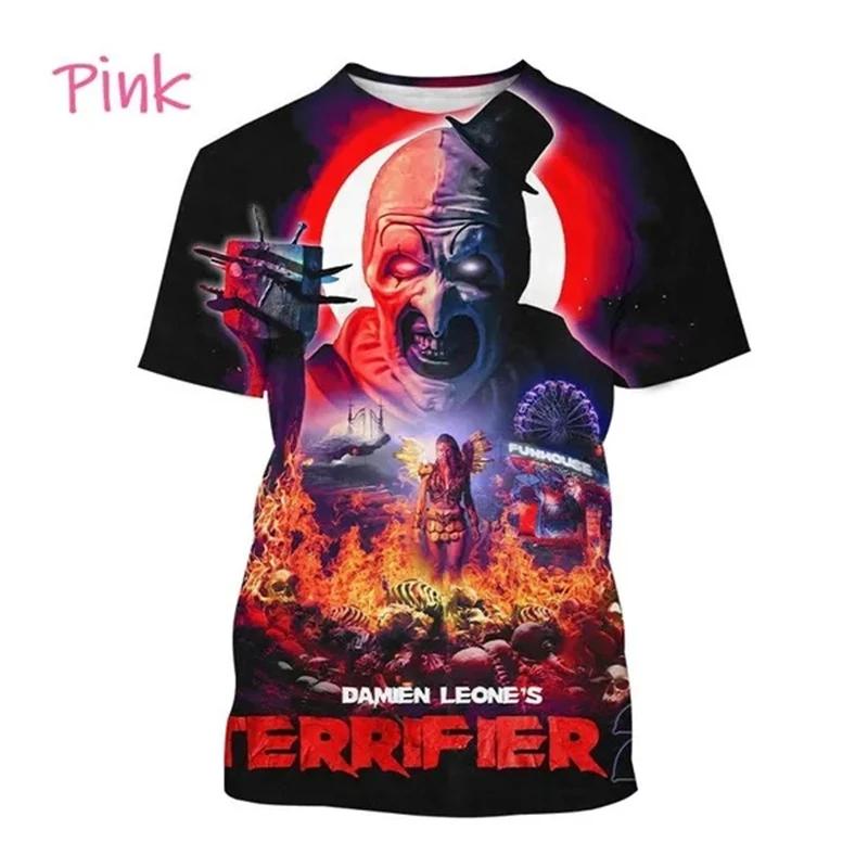 Summer Horror Movie Horror 3D Printing T Shirts Men's Casual Fashion Thriller Clown Halloween Short Sleeve Fun Cool T Shirt Tops… More