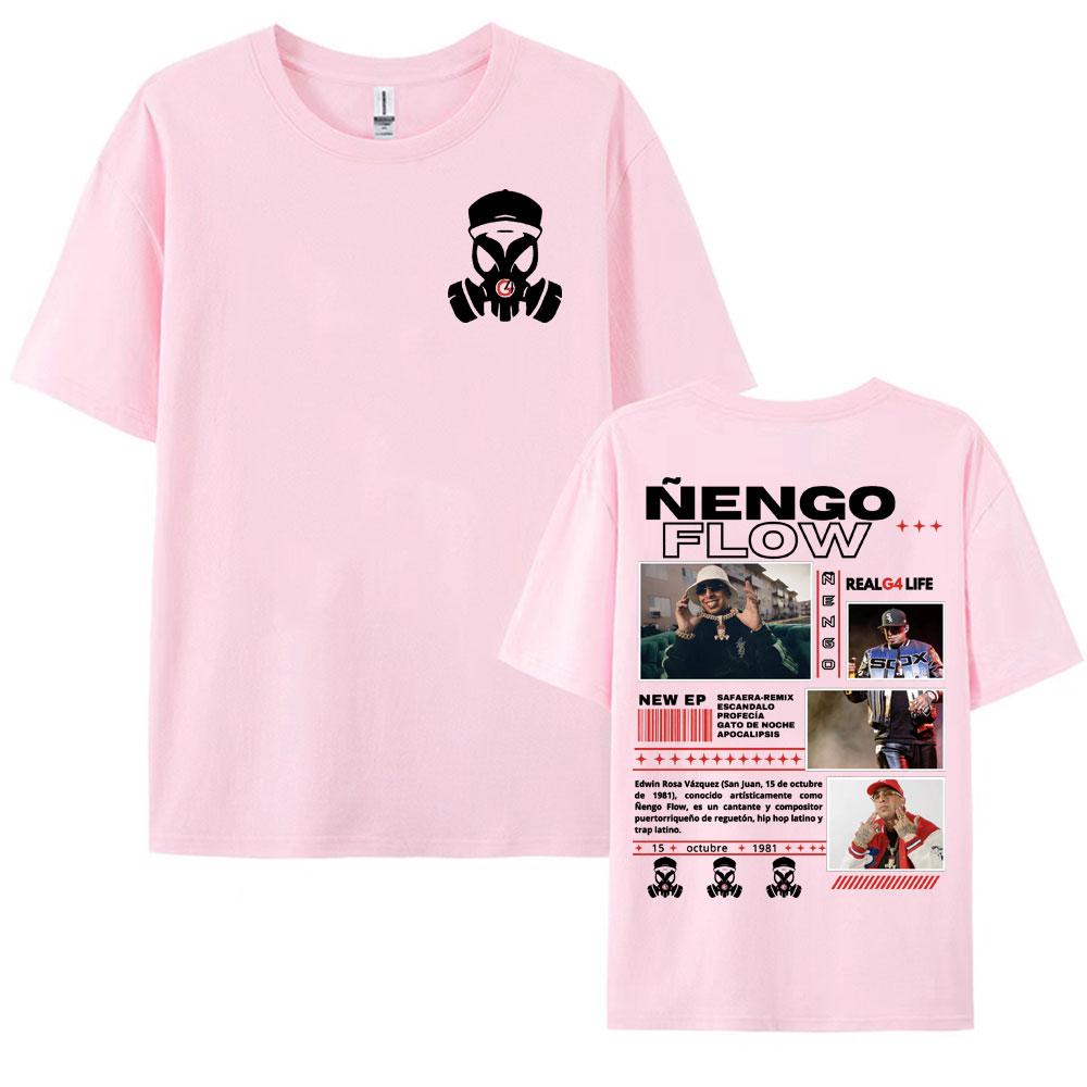 Rapper Nengo Flow Real G4 Life Tour Graphic T Shirt Unisex Women Vintage Hip Hop Pop Music Tshirt Fashion Oversized Cotton Tshirt