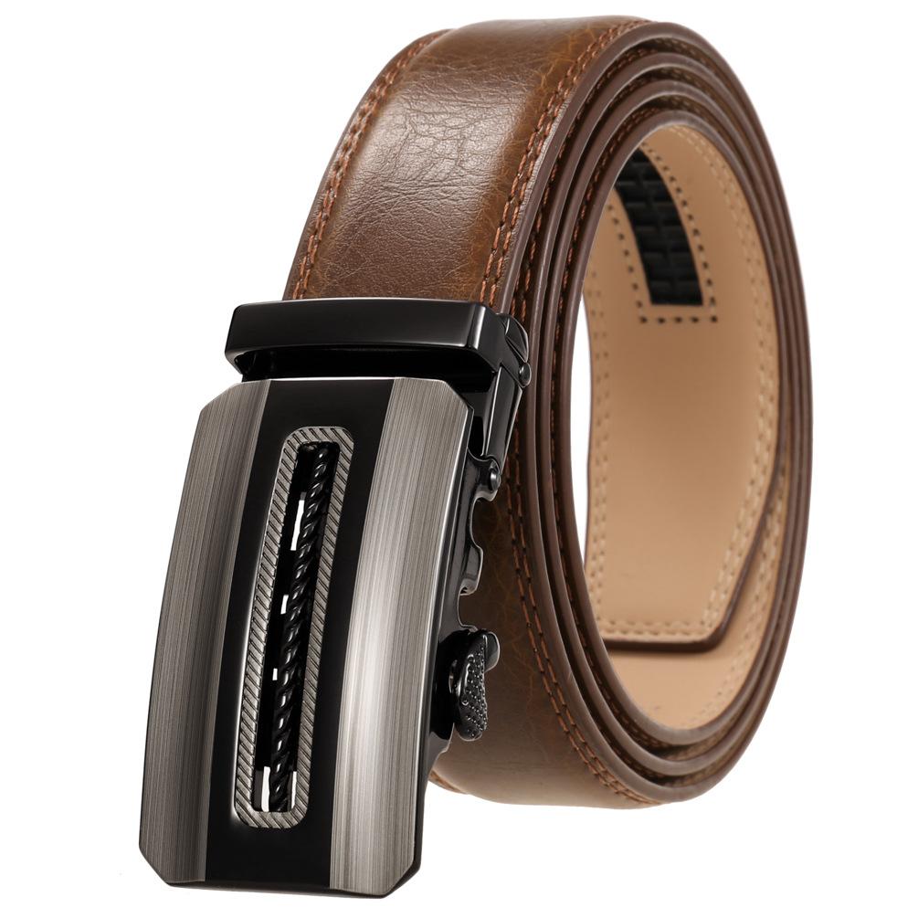 1Pcs Casual Men'S Belt, Fashion Casual Business Cowhide Belt, Automatic Buckle Belt Ly36-40 3688-1