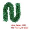 2.7M Christmas LED Garland Decoration Wreath LED Rattan Garland Decorative Green Christmas Artificial Xmas Tree Rattan Banner