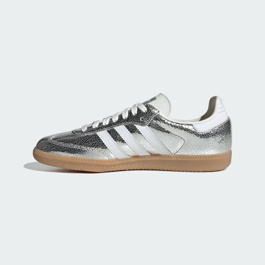 adidas Samba OG Серебристый металлик Потрескавшаяся кожа (Женский)