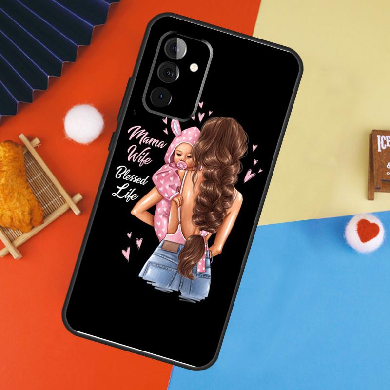 Beautiful Mother Daughter Son Case For Samsung Galaxy A53 A33 A13 A54 A34 A14 A56 A36 A16 A06 A12 A32 A52 A35 A17 A15 A55