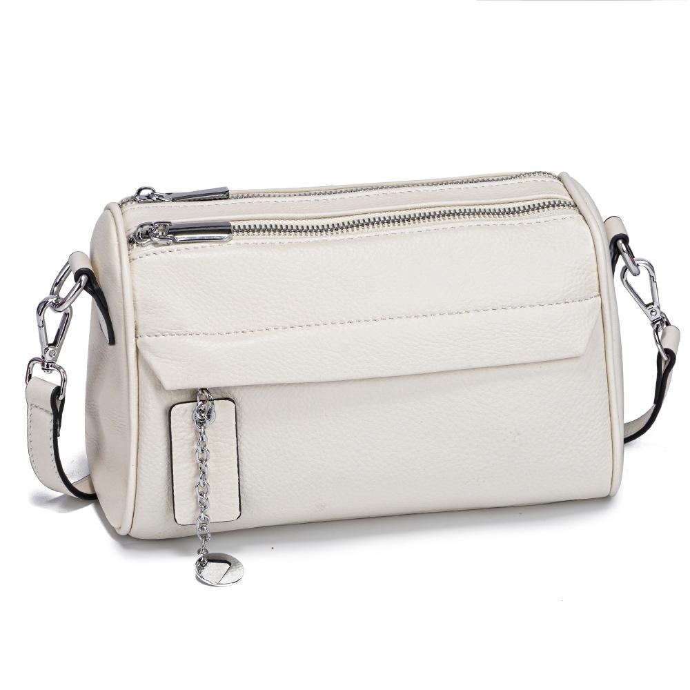 Zency мягкая кожаная повседневная сумка через плечо для женщин с двумя карманами на молнии маленькая летняя сумка через плечо