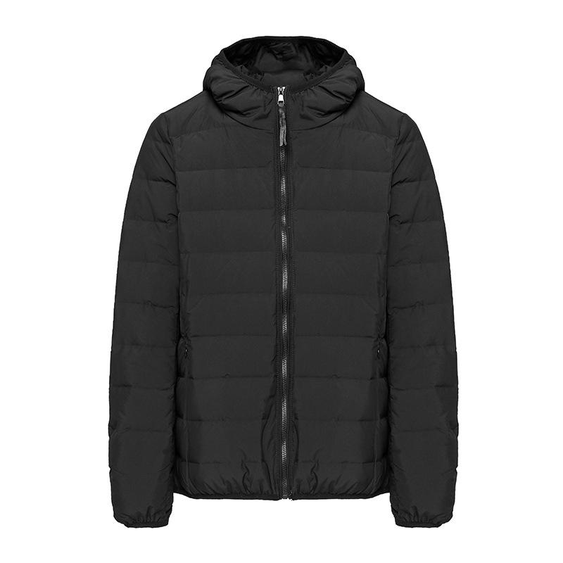 Легкая куртка-пуховик 2025 года, осенне-зимняя женская куртка с капюшоном, белый утиный пух, модная универсальная повседневная куртка для женщин