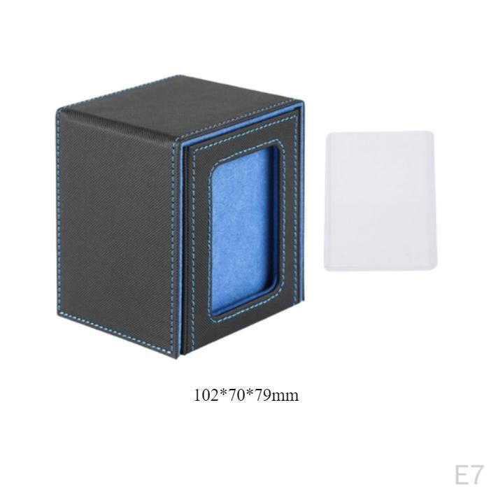 Card Deck Box Storage Leather Magnetic Closure, Display Case Album Baseball