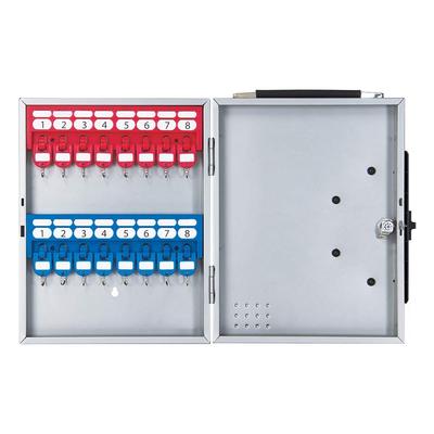 Коробка для ключей Carl Office Key Storage, 16 предметов, подвесная, серебристая, CKB-16-S