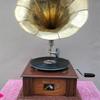 Vintage Revival: Designer Wind-Up Gramophone - An Elegant Phonograph for Home or Office Decor With Drawer