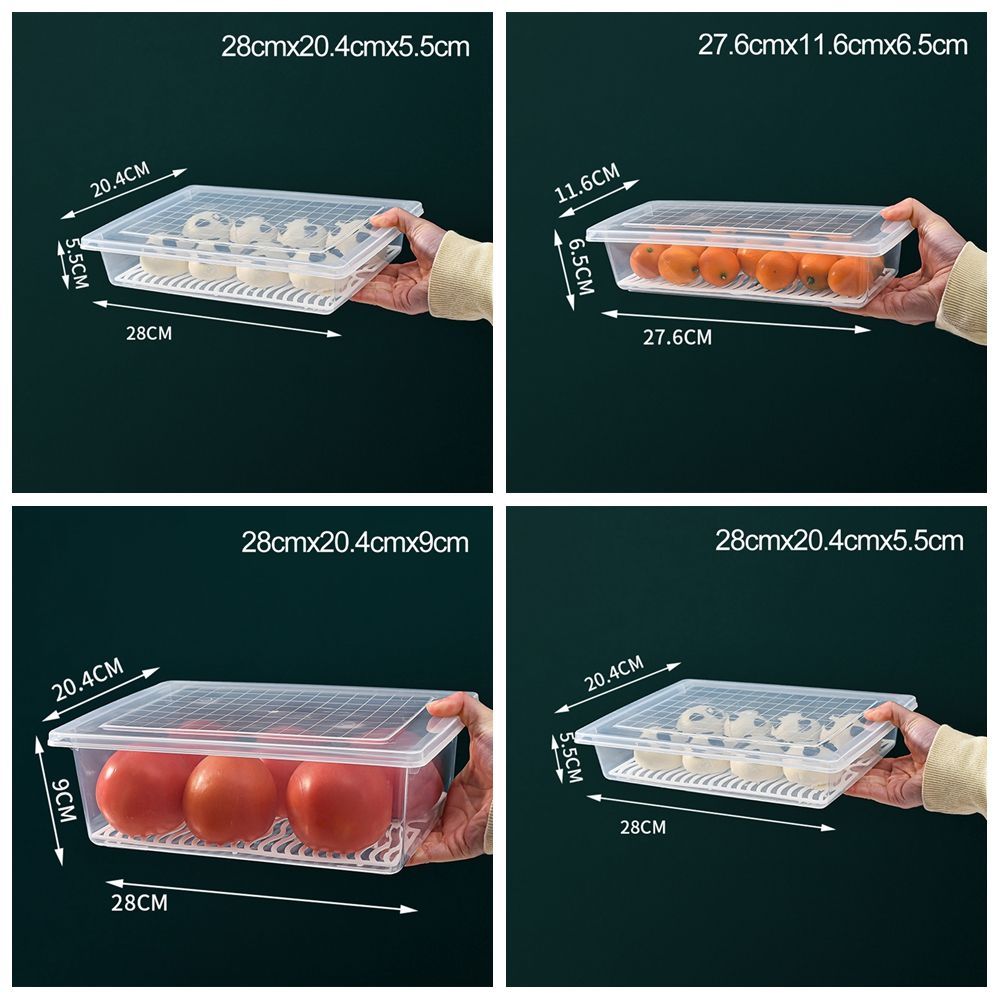 Supplies Vegetable Meat Refrigerator Organizer Freezing Food Drain Storage Box Drainage Container