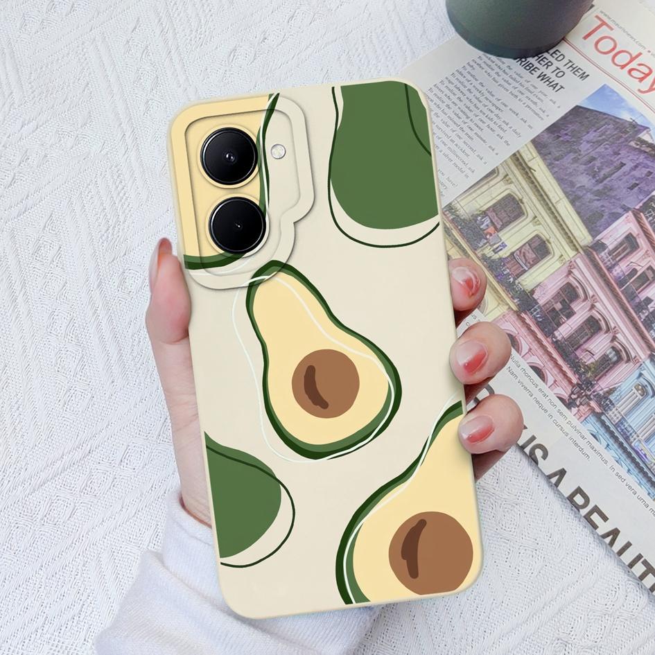 Для OPPO Realme GT Neo2 3 C33 C55 C35 C20 C30 C31 Чехол Модный чехол с цветком авокадо Защитный квадратный жидкий силикон Мягкий ТПУ для Realme Funda Coque Бампер