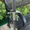 Outdoor Chair Umbrella Clamp Heavy Duty Metal Adjustable Garden Yard Patio Beach Deck Railing Fence Bench Market Umbrella Pole Holder Fixing Clip