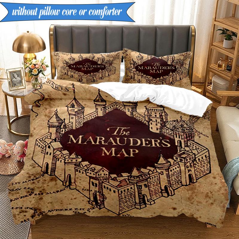 Magic School Adventure 3pcs K-pop music group Bedding set,Ideal for Bedroom, Dormitory,Including Duvet Cover And 2pcs Pillowcases,Fan gifts