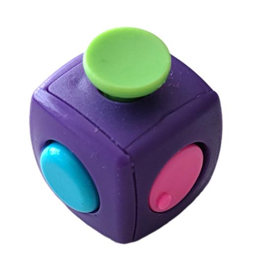 Stress Relief Clicker Cube Toy Portable Anti-Anxiety Relaxation Cube Home Office Silent Calming Cube Sensory Toy