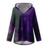 Women's V-neck Hooded Loose Long-sleeved Tops Casual Tops Home Leisure Pajamas Tops