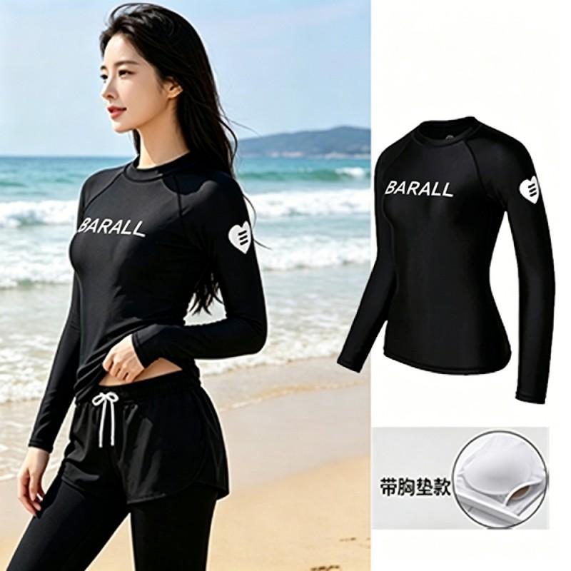 Womens UV Protection Rash Guard Long Sleeve Swimwear Snorkeling Diving Surfing Quick Dry Modest Full Coverage