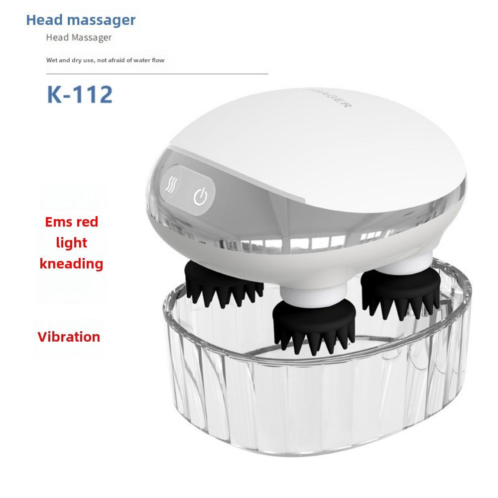 Массажер для головы Терапия головы и компрессионные акупунктурные точки Электрическая меридианная щетка Водонепроницаемый разминающий ручной массажер для кожи головы