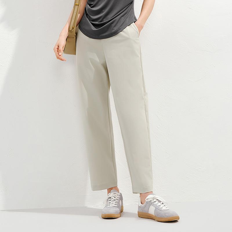 Jiuzi Anna Kou Japanese Style Minimalist Commuting Casual Tapered Pants