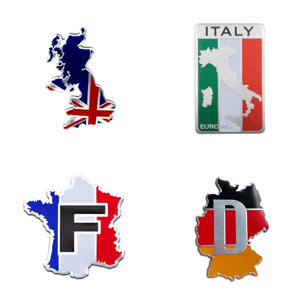 3D 3D Эмблема флага из алюминиевого сплава Наклейка-декаль на кузов автомобиля для автомобиля, мотоцикла, жалюзи