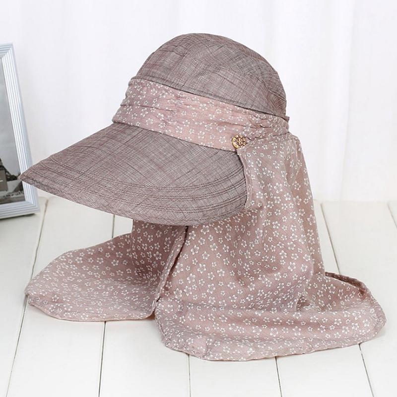 Женская женская шляпа с козырьком, летняя солнцезащитная пляжная складная кепка с широкими полями, летняя