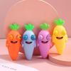 Popping Eye Carrot Squeeze Toy Anxiety Stress Relief Simulation Carrot Sensory Pinch Toy Kids Adults Cartoon Vegetable Fidget Toy
