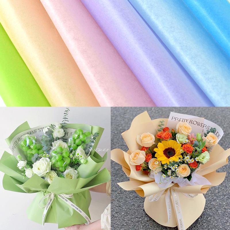 10Pcs 65x50cm Flower Wrapping Tissue Paper Wedding Event Party Bouquet Gift Wrapping Decoration Packaging DIY Craft Supplies