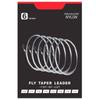 Raprance Pre-Tied Loop Tapered Leader Fly Fishing Leader 6 Pack, 9FT,Nylon Clear Fly Line Leader 3X 4X 5X 6X