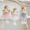 Soft Wings Angel Girl Pendant Plush Christmas Tree Hanging Decoration Hotel Office Decor