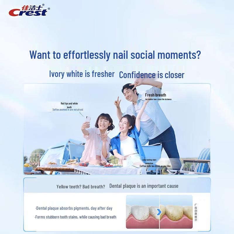 Crest Scented Dual-Color Whitening Toothpaste