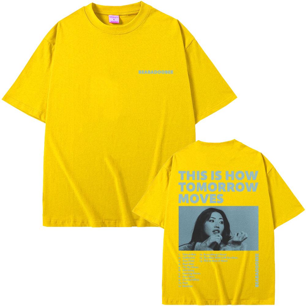 Beabadoobee Вот как движется завтра Обложка музыкального альбома Футболки Мужские Женские Модный тренд Футболка Мужская Повседневная Футболка оверсайз