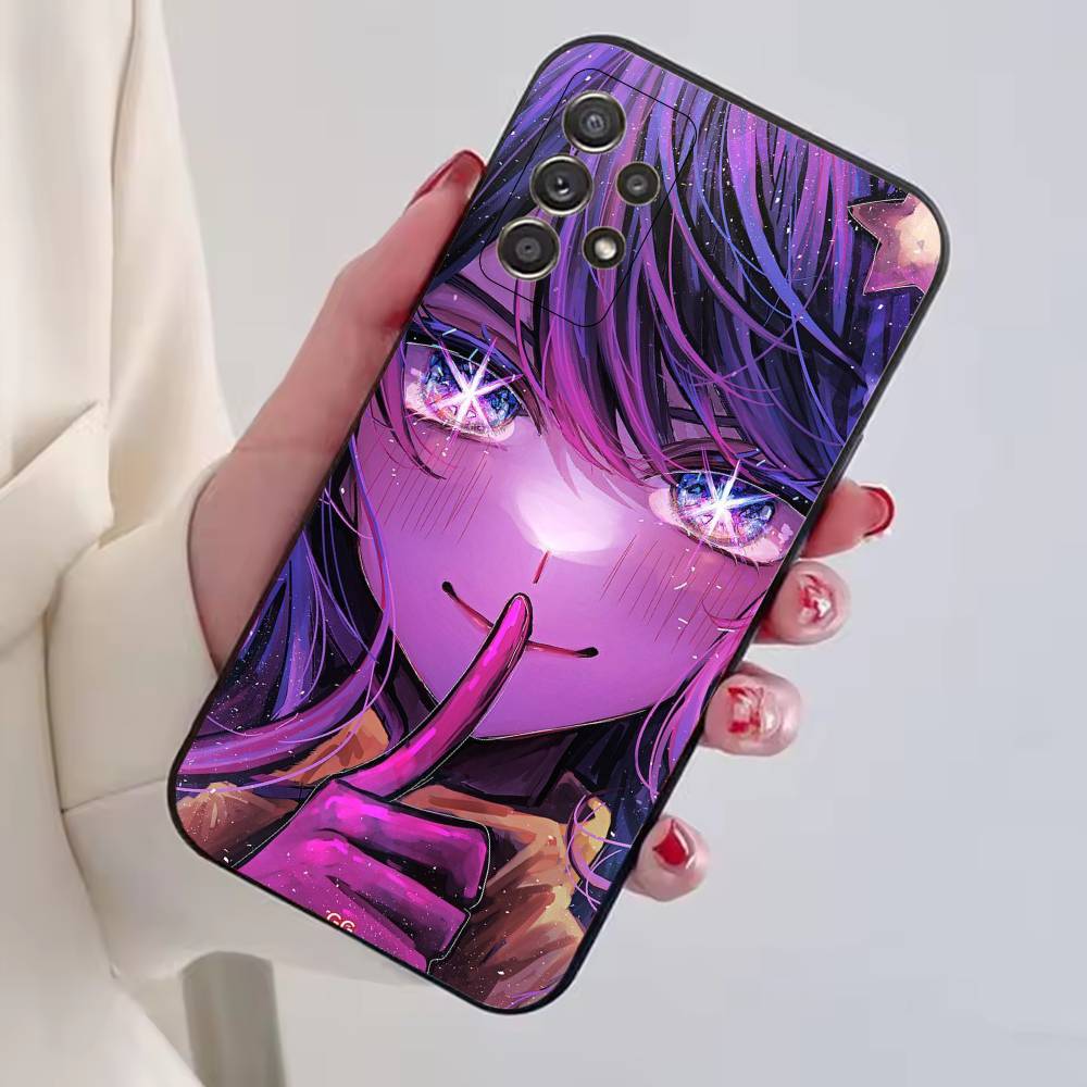 Чехол для телефона Аниме O-Oshi No Ko Ай Хосино Черный Силиконовый Мягкий Для Samsung S25,S24,S21,S22,S23,S30,Ultra,S20,Plus,Fe,Lite