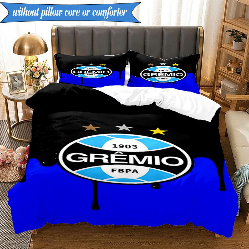 3PCS Grêmio FBPA Printed Soft Bedding Set,Including 1pc Duvet Cover And 2pcs Pillowcases Perfect for Bedroom, Dormitory, Fan gift