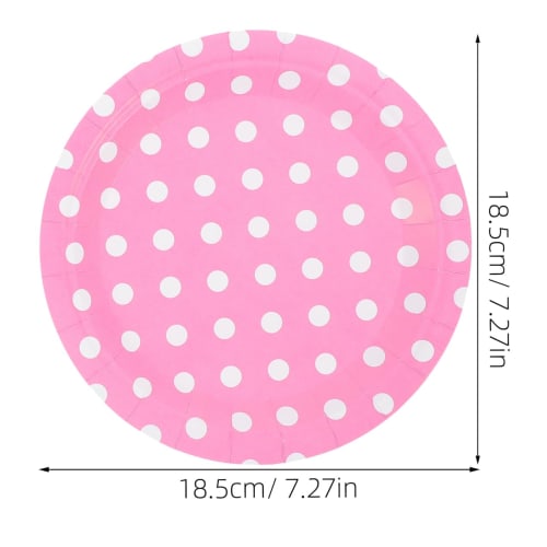 DECHOUS Disposable Paper Plates, 7-inch Dessert and Cake Plates, Paper Plates, Paper Trays, Perfect for Christmas, Parties, and Birthdays (60-Pack, Ra