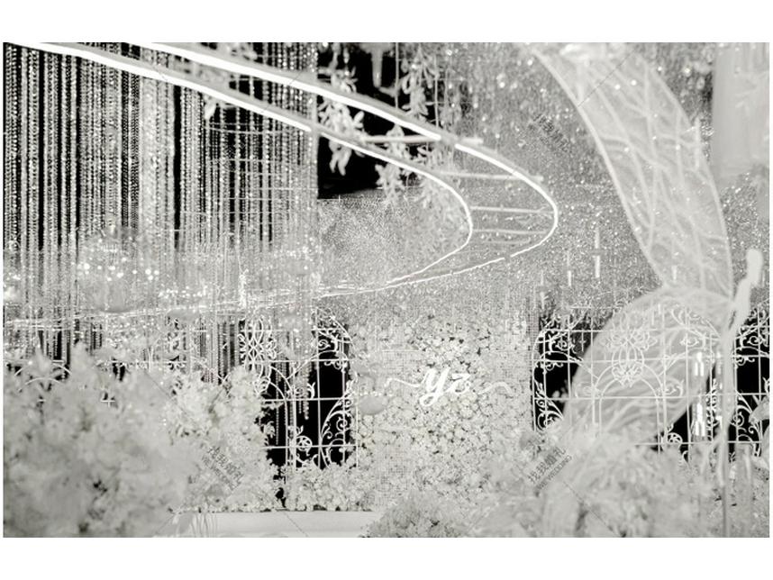 Акриловая хрустальная шторка из бусин для свадебного потолочного декора