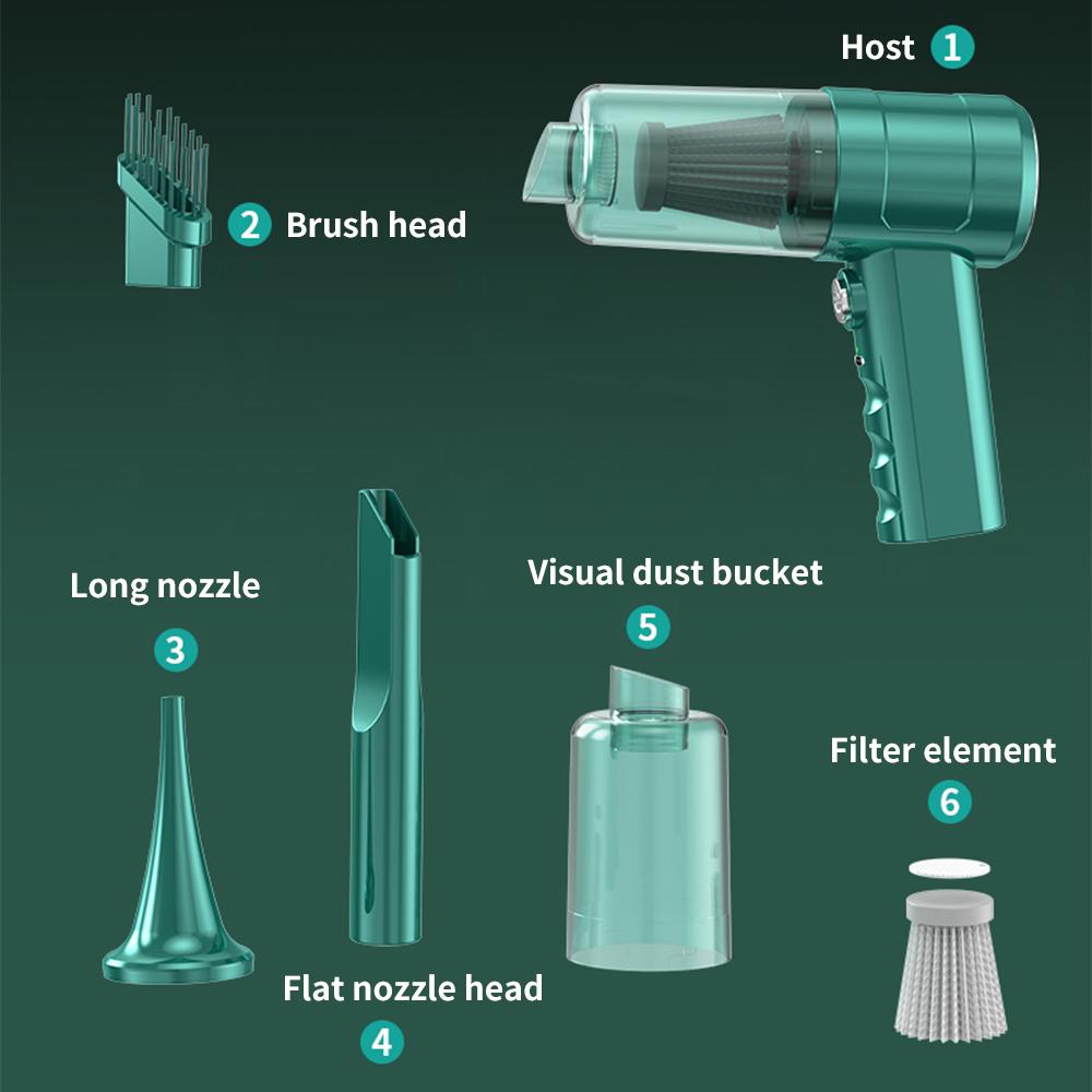 5in1 Wireless Car Vacuum Cleaner Wet and Dry Dual-Purpose Handheld Auto Vacuum Vacuum Cleaner Wihth HEPA Filter High-power