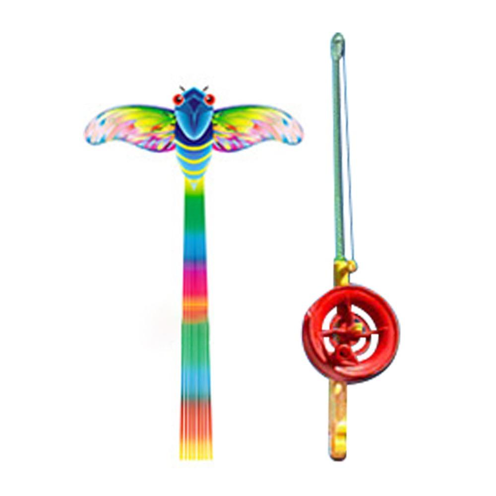 Dynamic Large Eagle Kites 30 Meter Fishing Rod Kite Plastic Eagle Kite Garden Outdoor Sports