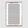 My Life In Weeks Metal Plaque Poster Club Party Home Personalized Poster Tin Sign Poster