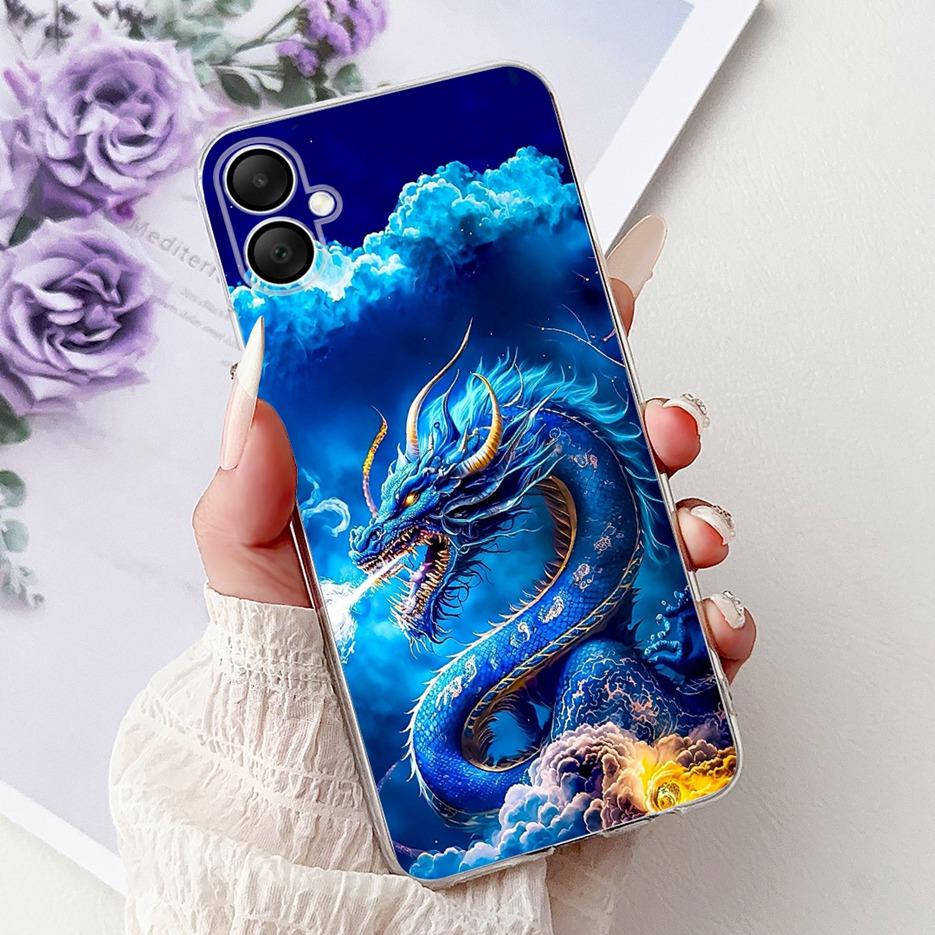 Чехол для Samsung Galaxy A06 SM-A065F Крутой Чехол с Рисунком Дракона Для Телефона Galaxy A05 Для Samsung A04 A04e A05 A06 Мягкий Чехол