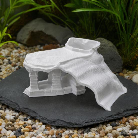 Винтажный грот-укрытие для аквариума в виде храма, 3D-печатный туннель-пещера для аквариумных рыбок, туннель под гравием для креветок, коридорасов, птеригоплихтов