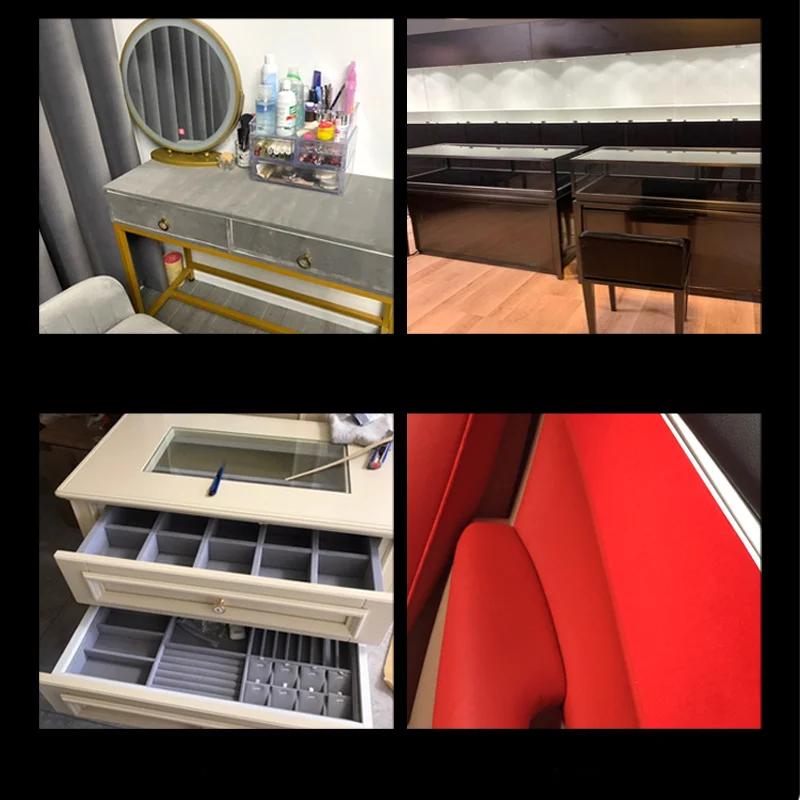 1м/3м/5м*45см Самоклеящаяся флокированная бархатная ткань Липкая кожа Флок для шкатулки для драгоценностей Наклейка на стену Ящик Декор интерьера автомобиля