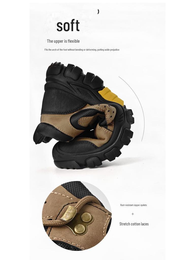 Мужские походные ботинки Velvet Mid-Cut - Нескользящие, Большие размеры, Спорт на открытом воздухе