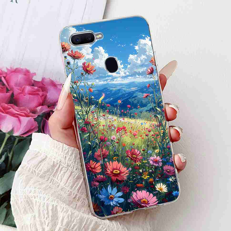 Для Oppo F9 CPH1823 6.3" Чехол Мягкий Силикон ТПУ Задняя Крышка Для Oppo f9 OPPO F9 Pro Модный Цветочный Рисунок Защитные Чехлы